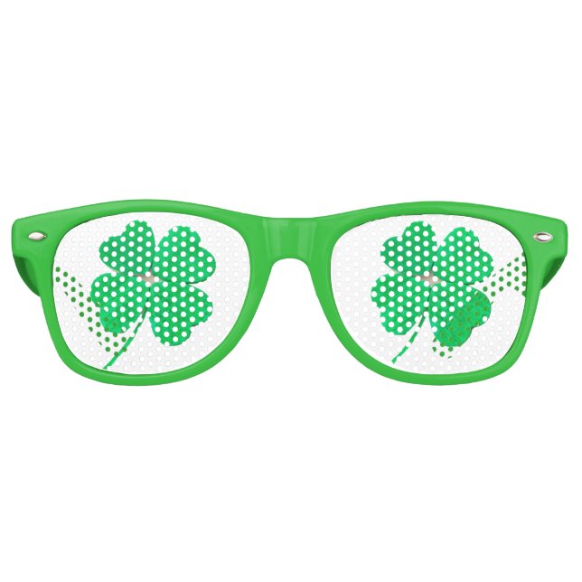 Lunettes De Fête Retro 4Leaf Clovers Shamrock St. Patrick's Day 4Shelly (Devant)