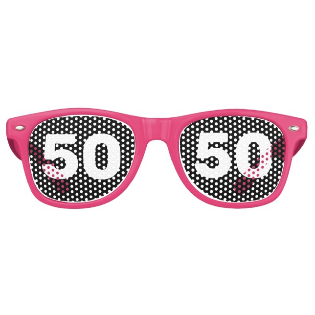 LUNETTES DE FÊTE RETRO 50E ANNIVERSAIRE 50 NOVELTY SOLEIL TONS (Devant)