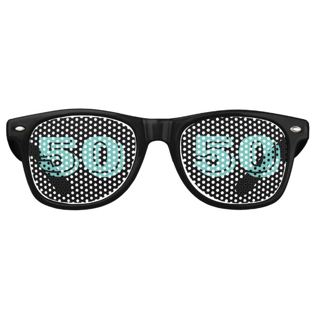 LUNETTES DE FÊTE RETRO 50E ANNIVERSAIRE 50 NOVELTY SOLEIL TONS (Devant)