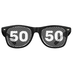 LUNETTES DE FÊTE RETRO 50E ANNIVERSAIRE 50 NOVELTY SOLEIL TONS