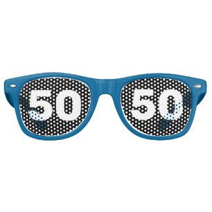 LUNETTES DE FÊTE RETRO 50E ANNIVERSAIRE 50 NOVELTY SOLEIL TONS