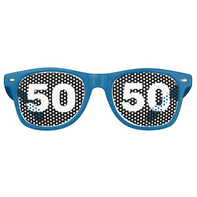 LUNETTES DE FÊTE RETRO 50E ANNIVERSAIRE 50 NOVELTY SOLEIL TONS (Devant)