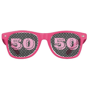 LUNETTES DE FÊTE RETRO 50E ANNIVERSAIRE 50 NOVELTY SOLEIL TONS