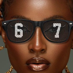 Lunettes De Fête Retro 6-7 Mème Drôle Noir