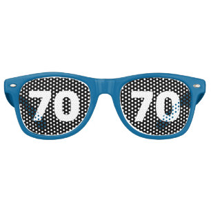 LUNETTES DE FÊTE RETRO 70E ANNIVERSAIRE 70 NOVELTY SOLEIL TONS