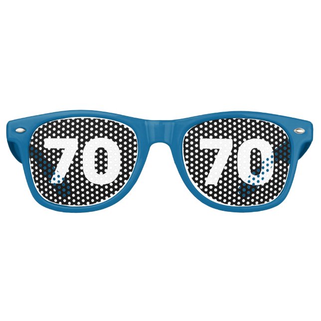 LUNETTES DE FÊTE RETRO 70E ANNIVERSAIRE 70 NOVELTY SOLEIL TONS (Devant)