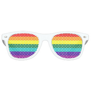 Lunettes De Fête Retro 7 bandes Rainbow Pride