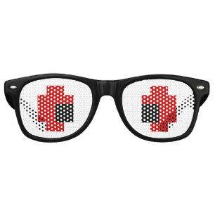 Lunettes De Fête Retro 8 bits Éffrayants yeux rouges