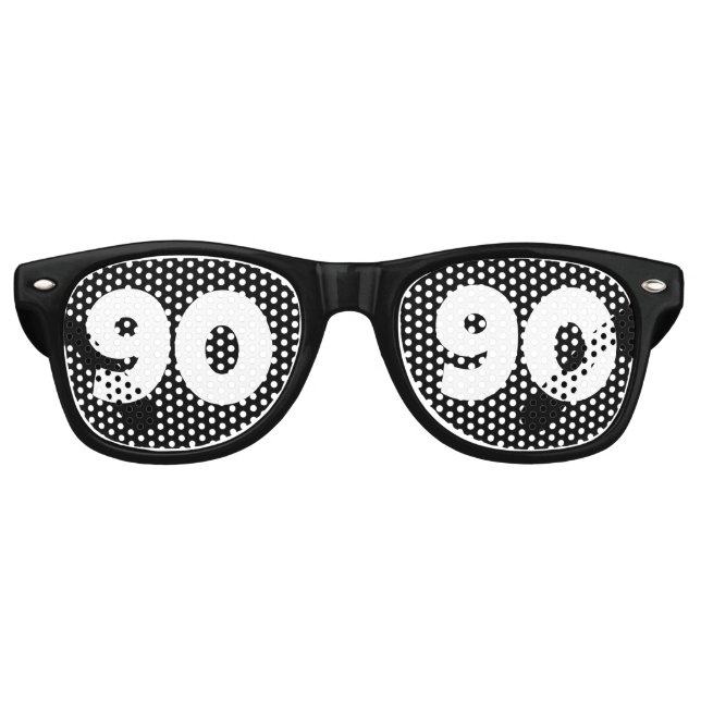 LUNETTES DE FÊTE RETRO 90E FÊTE D'ANNIVERSAIRE (Devant)