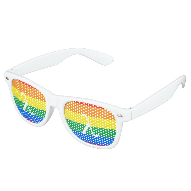 Lunettes De Fête Retro Activisme gay pride (Angulaire)