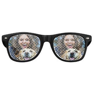 Lunettes De Fête Retro Ajouter une photo de Labrador Retriever Personnali