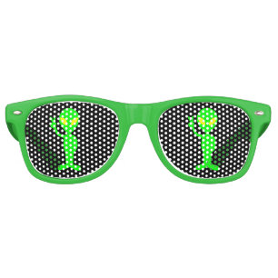 LUNETTES DE FÊTE RETRO ALIEN GREEN MAN UFO NOVELTY SOLEIL TOMBES TOMBÉES