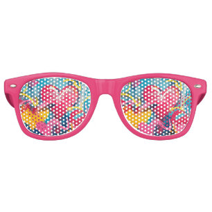 Lunettes De Fête Retro Amour urbain : Coeurs de graffitis