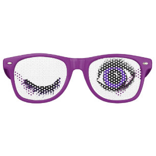 Lunettes De Fête Retro ANIME de clin d'oeil de clin d'oeil