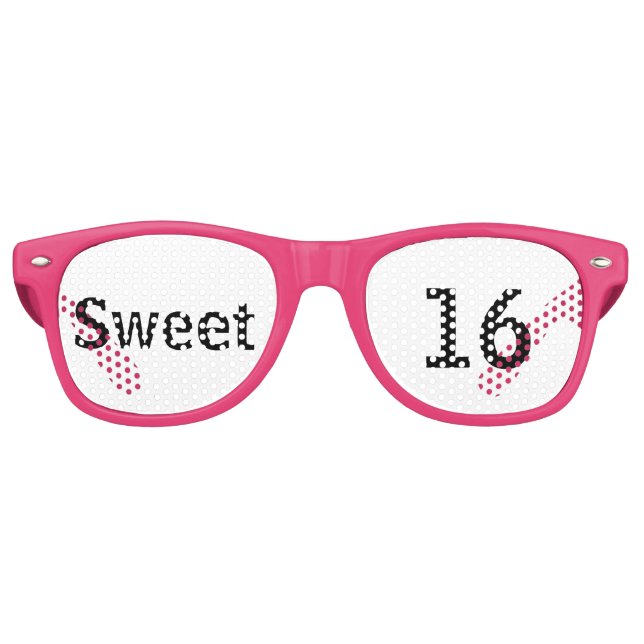 Lunettes De Fête Retro Anniversaire 16 ans (Devant)