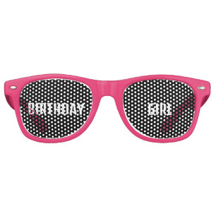 Lunettes De Fête Retro Anniversaire Fille, Rose, Rétro, Élégant, Amusant.