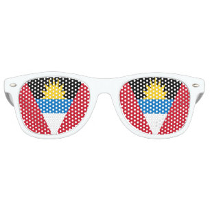 Lunettes De Fête Retro Antigua et Barbuda Flag
