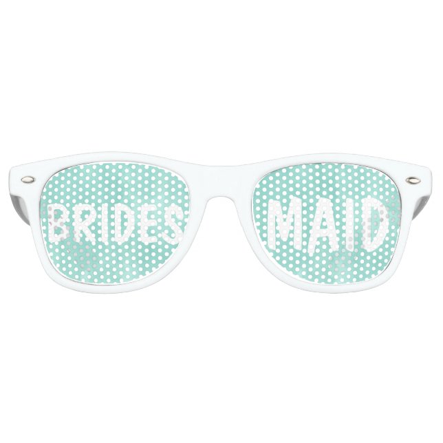 Lunettes De Fête Retro Aquarelle vert aqua moderne Bridesmaid (Devant)