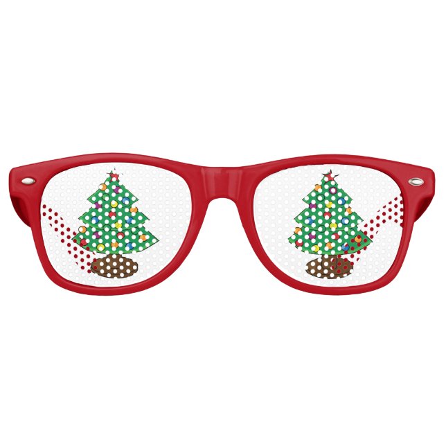 Lunettes De Fête Retro Arbre de Noël à trois niveaux (Devant)