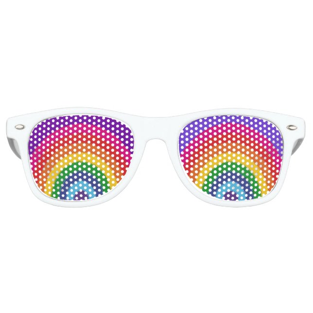 Lunettes De Fête Retro Arc-en-ciel (Devant)