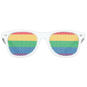 Lunettes De Fête Retro Arc-en-ciel - Flag Fierté