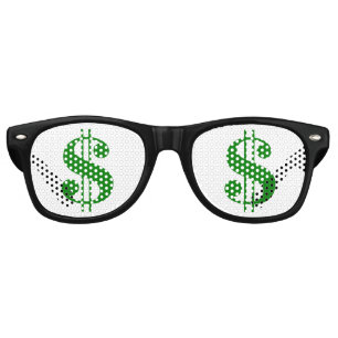 Lunettes De Fête Retro Argent AffaméAdult Retro Party Shades!