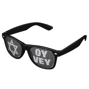 Lunettes De Fête Retro Argent Magen David Funny Purim Costume Oy Vey