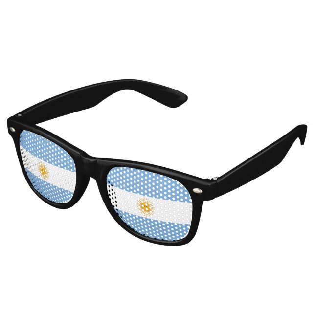Lunettes De Fête Retro Argentina flag (Angulaire)