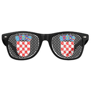 Lunettes De Fête Retro Armoiries de la Croatie