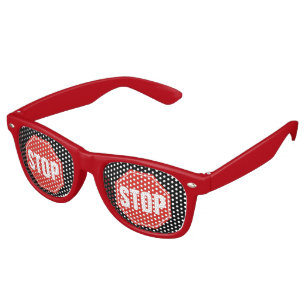 LUNETTES DE FÊTE RETRO ARRÊTER LE SIGNE