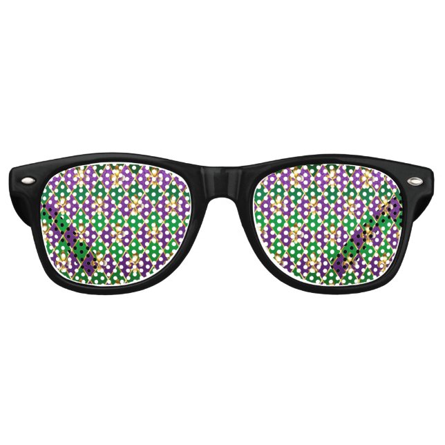 Lunettes De Fête Retro Arrière - plan de bijoux Mardi Gras (Devant)