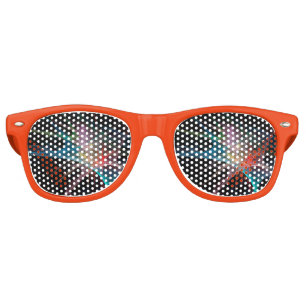 Lunettes De Fête Retro Art Abstrait Glace Arc-en-ciel