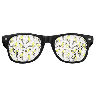 Lunettes De Fête Retro Art américain d'aquarelle d'oiseaux de