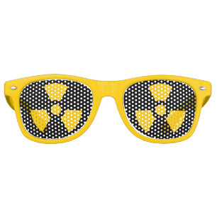 Lunettes De Fête Retro Avertissement de radioactivité