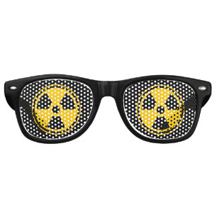 Lunettes De Fête Retro Avertissement de radioactivité