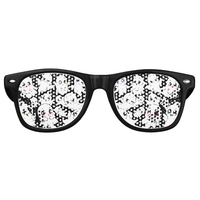 Lunettes De Fête Retro Baby Ghosts Éffrayant mignon Halloween humeur (Devant)