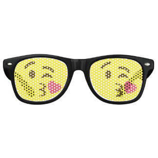Lunettes De Fête Retro Baiser Emoji
