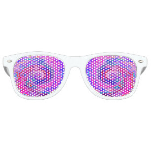 Lunettes De Fête Retro Balayage Abstrait rétro violet et orange