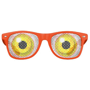 Lunettes De Fête Retro Balle à yeux Jaune Bolosse Zombie Bloodshot