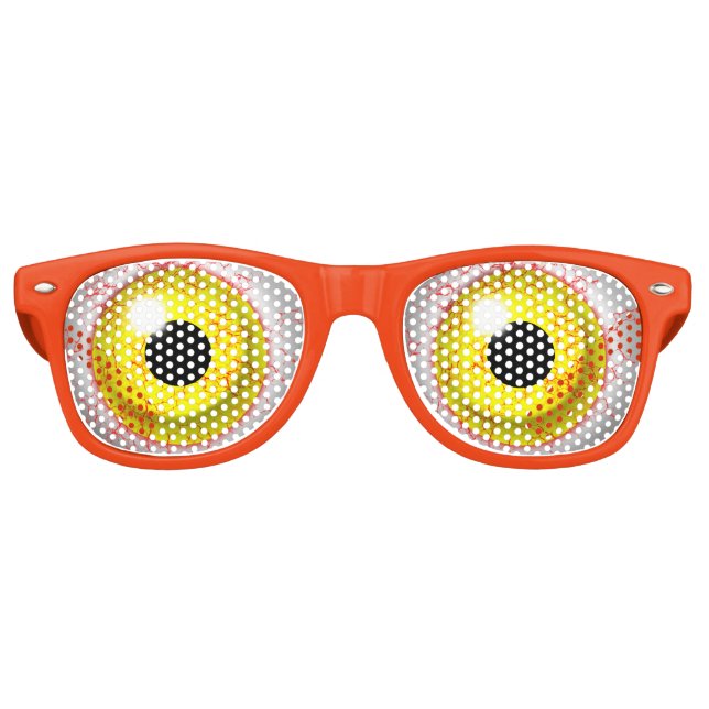 Lunettes De Fête Retro Balle à yeux Jaune Bolosse Zombie Bloodshot (Devant)