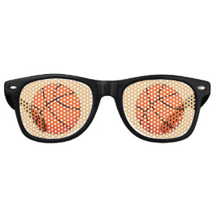 Lunettes De Fête Retro Balle de basket-ball en dessin