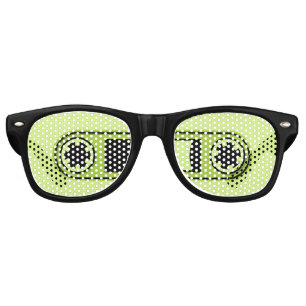 Lunettes De Fête Retro Bande de cassettes audio vertes