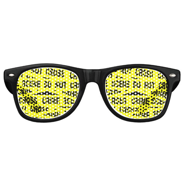 Lunettes De Fête Retro Bande de scène de crime (Devant)