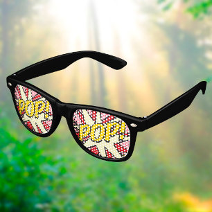 Lunettes De Fête Retro Bande dessinée POP rétro amusante