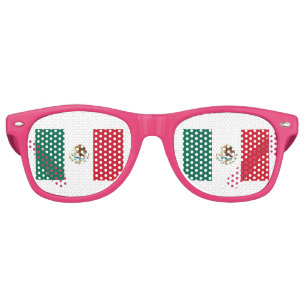 Lunettes De Fête Retro Bandera de México - drapeau du Mexique - drapeau