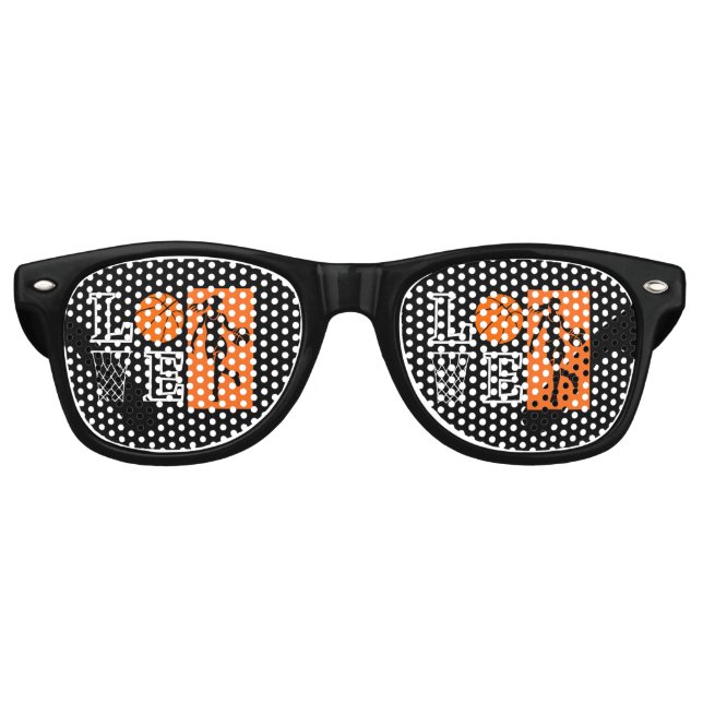 Lunettes De Fête Retro Basketball Birthday Gift, Basketball Girl Player (Devant)