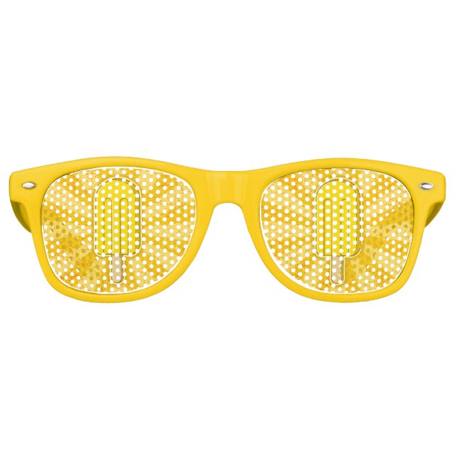 Lunettes De Fête Retro Bâton à crème glacée citron (Devant)