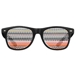 Lunettes De Fête Retro Belles rayures colorées