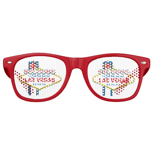 Lunettes De Fête Retro Bienvenue à Las Vegas (Devant)