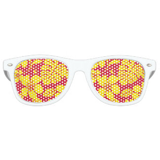 LUNETTES DE FÊTE RETRO BIKINI ROSE (ROUGE/OR)